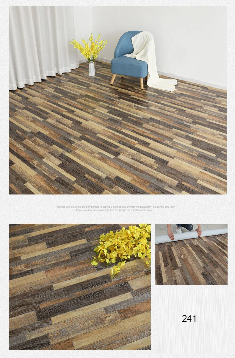 Manufacturers 70g Pvc Plastics Flooring Pvc Vinyl Linoleum Rolls