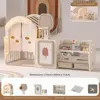 Casa da gioco+Tavola+Cerchio+Rack+Libreria+Tappetino XPE da 2 cm