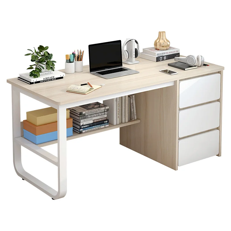 Wholesaler Simple Design Wooden Home Office Study Table Desk With Storage  Drawers For Student Home Office Computer Desk - Buy Home Office Study  Table,Desk With Storage Drawers For Student,Home Office Computer Desk