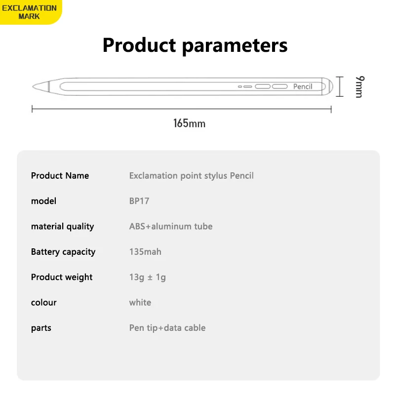 BP17 Universal Stylus Pen for Android IOS Touch Screen Capacitive Pen for iPad for Pencil Drawing Pen for Android Mobile