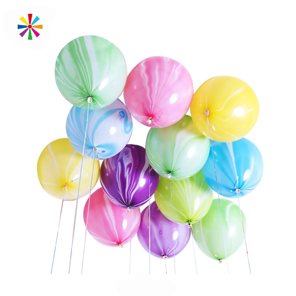 Amscan Marble Latex Balloons - 12" Multicolored Rainbow Pack Of 15, Party Decorations - View #2