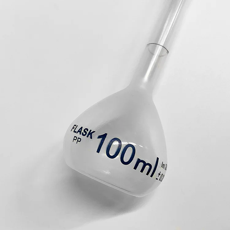 100ml Plastic Lab Volumetric Measuring Flasks with Snap Caps Measuring Flask Heatproof for Laboratory