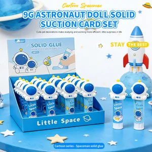 9g Astronaut Figurine Solid Glue Stick - 2 Mixed Designs Blister Card Pack