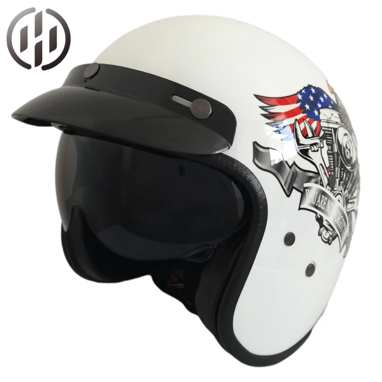 evo half face helmet white