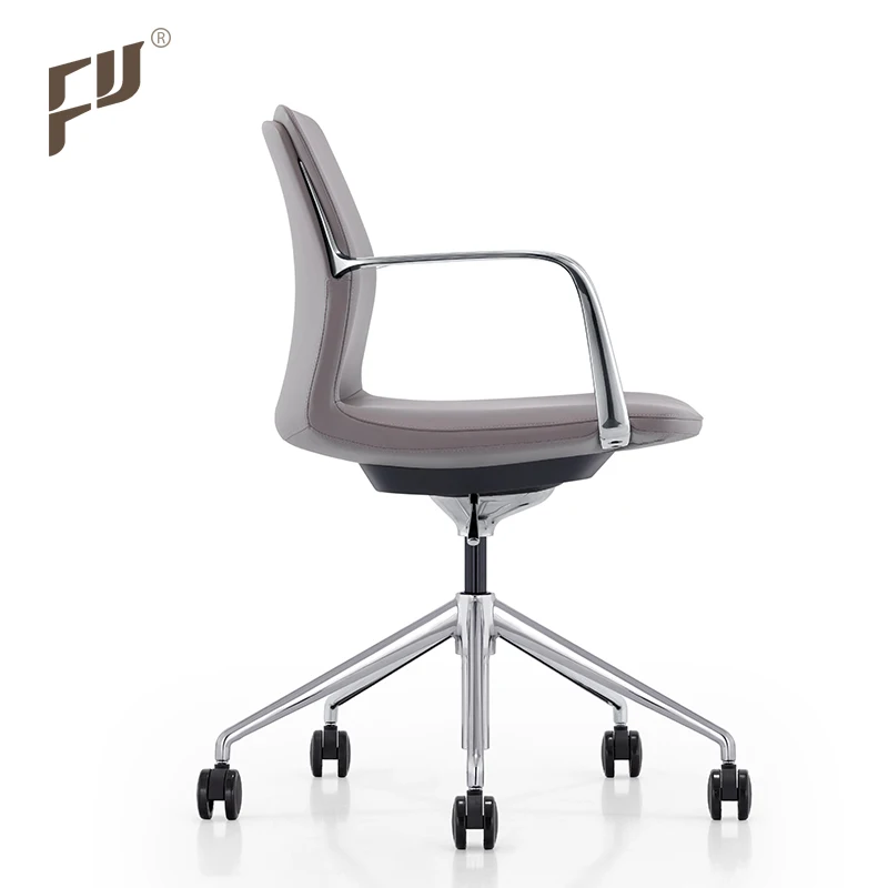 FURICCO High Class Revolving Meeting Room Conference Low Back Leather Office Staff Chairs