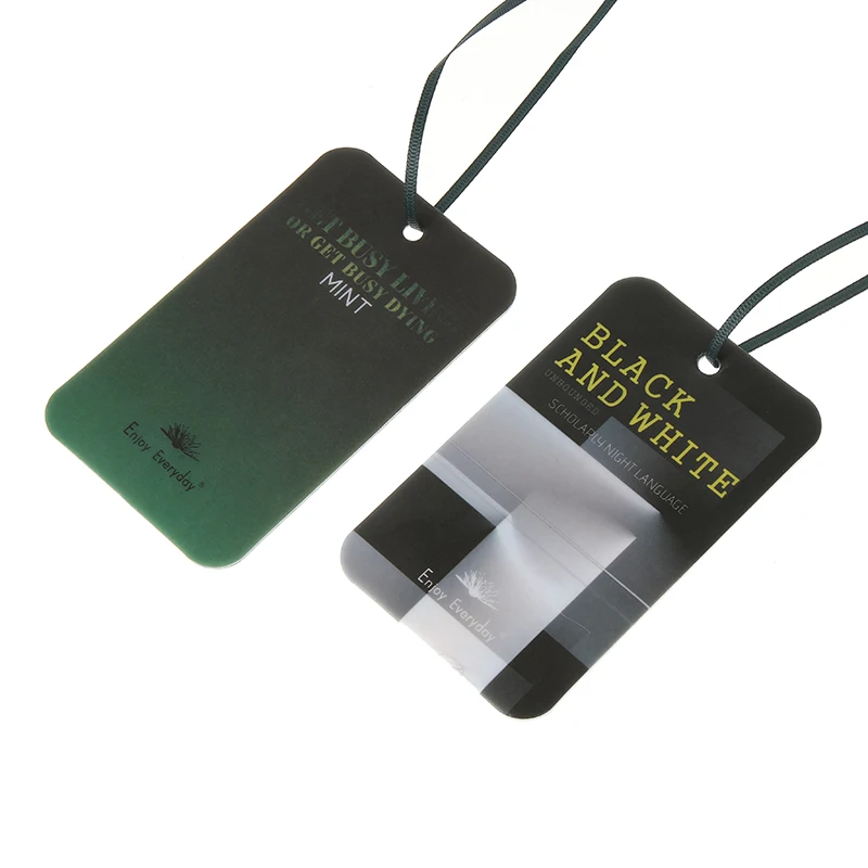 enjoy everyday high quality custom scented hanging card long lasting fragrance zero alcohol eco paper diffuser for car  wardrobe freshener-0