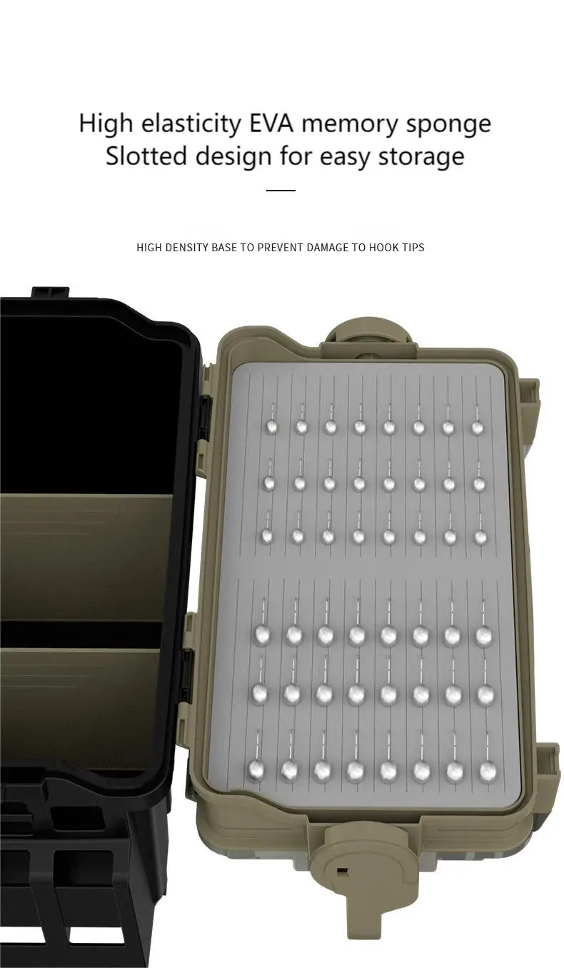 2 Layers Fishing Tackle Box Big Storage With Side Pocket Rod Holder Carry Accessories Plastic