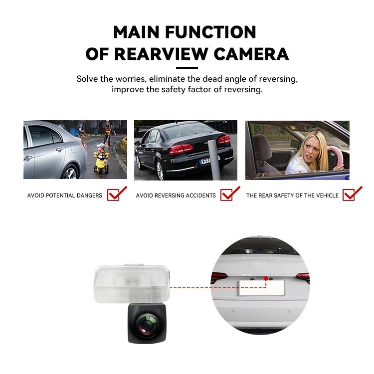 Wemaer OEM AHD CCD Parking Backup Camera Three Switch Night Vision Auto 170 Wide Angle Rear View Car Camera for Toyota/Peugeot details