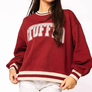 LYG Wholesale Custom New Design Thanksgiving Rhinestone Letter Pattern  Sweatshirt  Cotton Fashion Sweatshirt