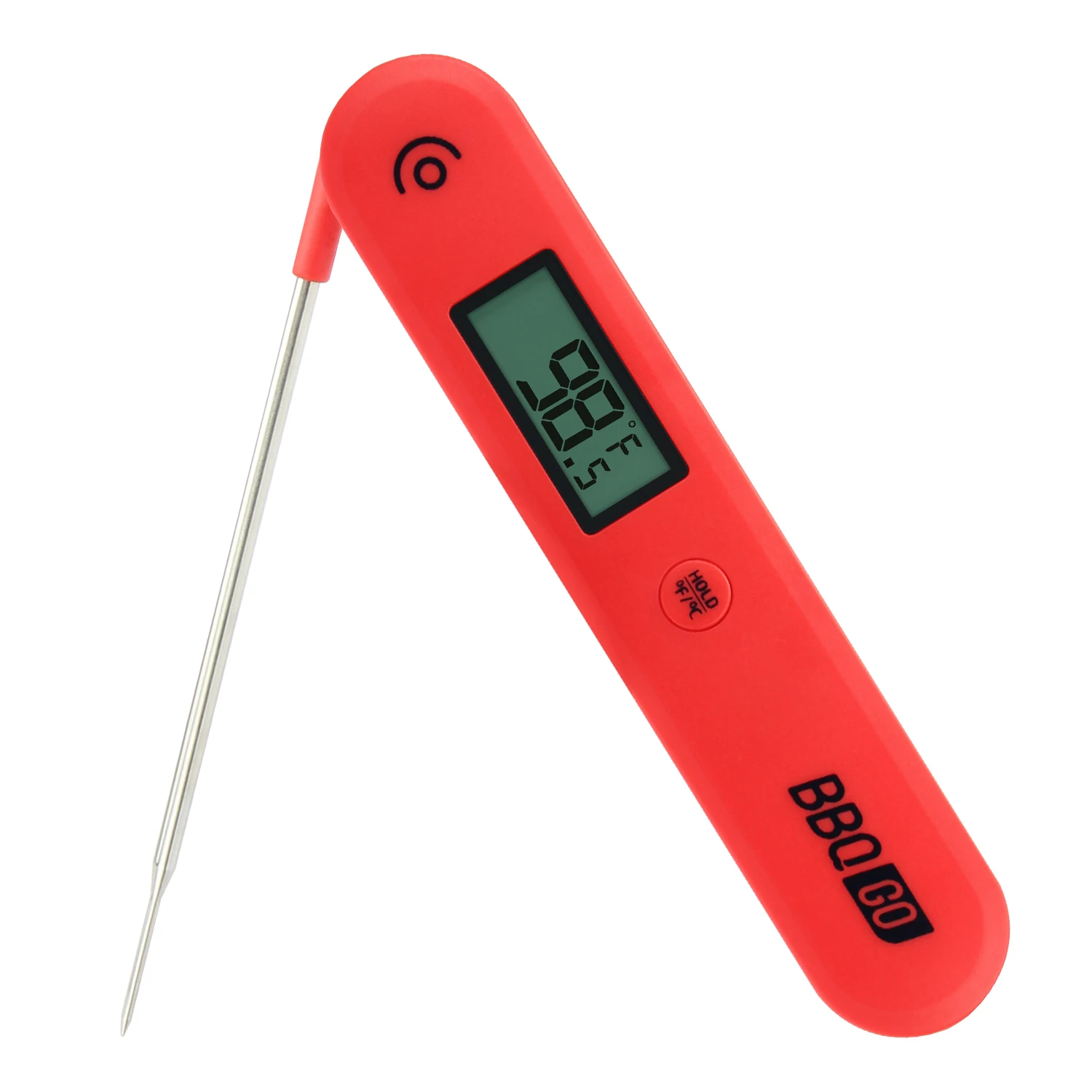 BBQ GO Digital Meat Thermometer BG-HH1C, Instant Read Meat Thermometer with  Calibration, Magnet, Foldable Probe 