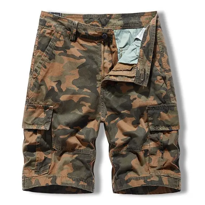 New Hot Camouflage Loose Cargo Shorts Men Cool Summer Camo Short Pants Outdoor Cargo Shorts