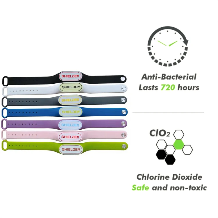 Nuovo design con cinturino in silicone per purificazione dell'aria e sterilizzazione, orologio da polso per adulti e bambini