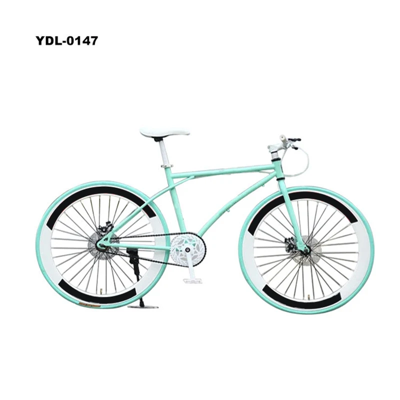 Fixed Gear Bike Reversing Brake Bike 26 Inch Male and Female Students DIY Color Retro Road Bikes Solid Tires Bicycle