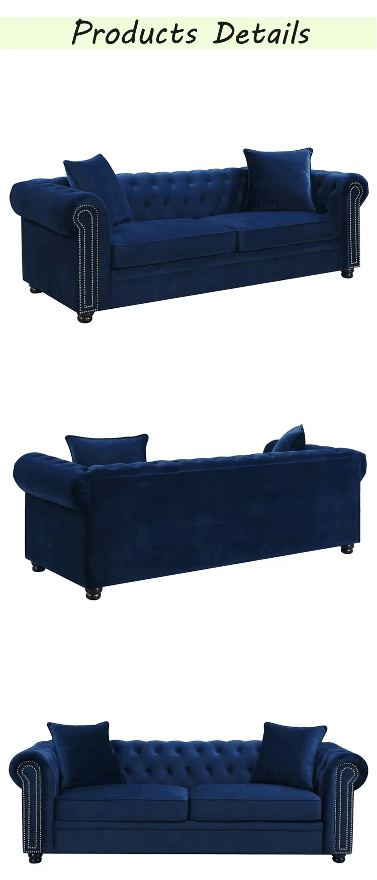 blue sofa loveseat set on Modern Fabric Sofa Set Manufacturers Blue Chesterfield Sofa For Home Loveseats Buy Modern Fabric Sofa Set Chesterfield Sofa Sofas For Home Product On Alibaba Com
