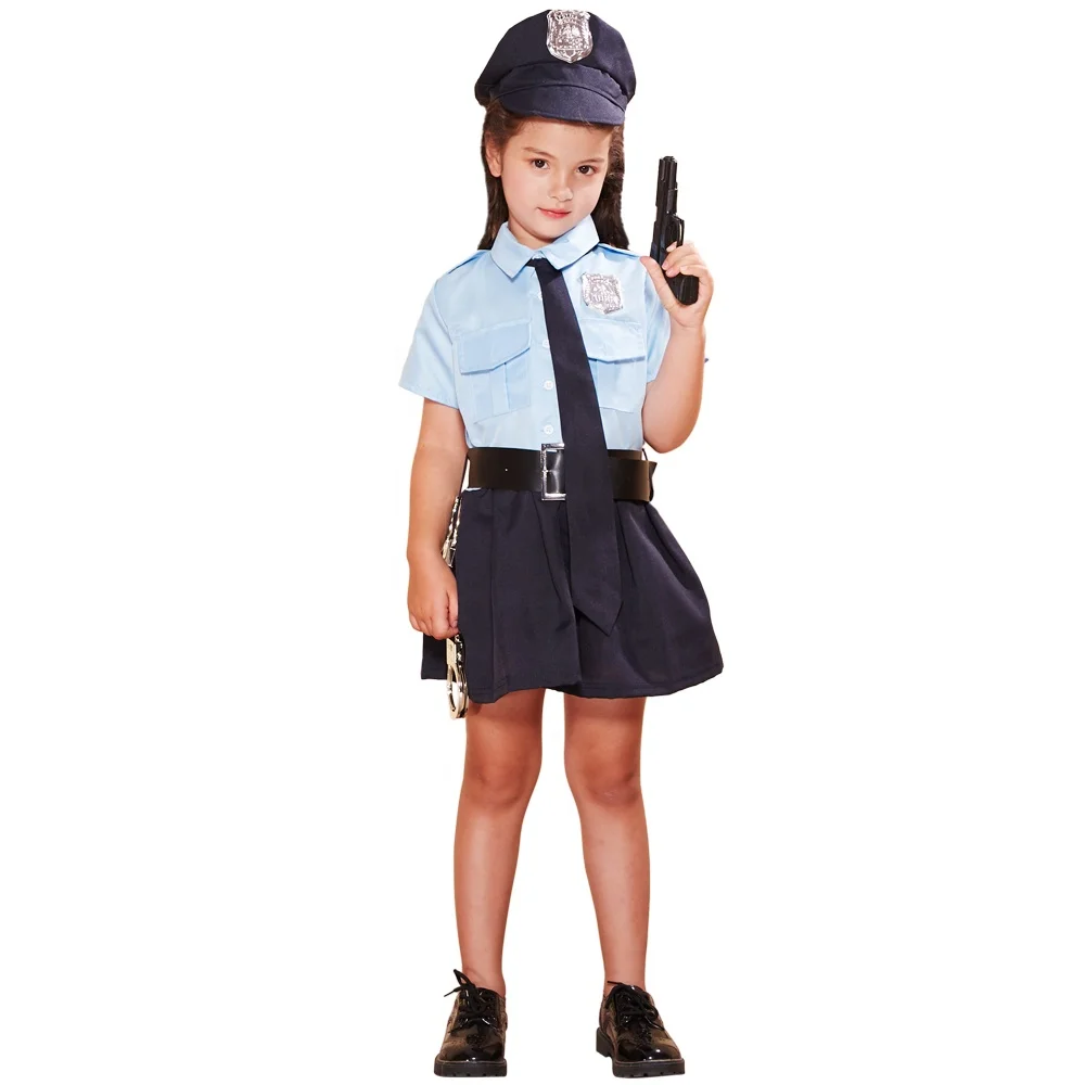 Womens Police Law Officer Constable Cutie Halloween Fancy Dress Costume New