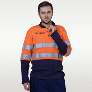 Oem Mine Safety Clothing Anti Static Flame Retardant Protective Workwear Work Clothes Cotton Workwear Shirt