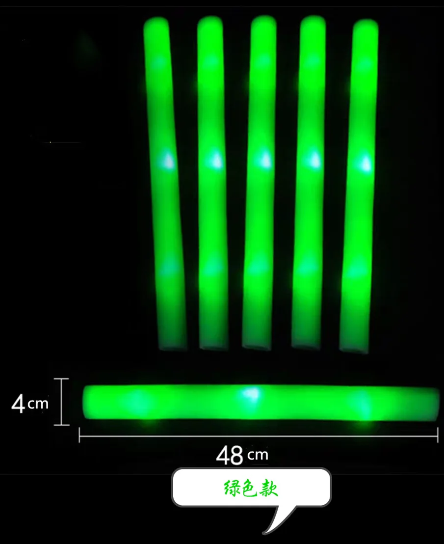 Promotional Led Glow Foam Stick,Light Up Foam Baton For Party Wedding