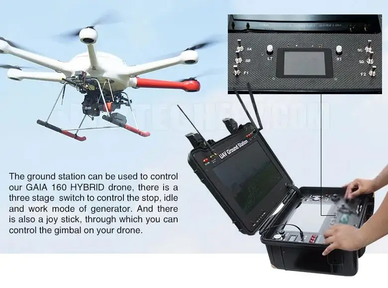 Ground Control Inspection FOXTECH GS03 Professional UAV Ground Control Station Remote Controller ...