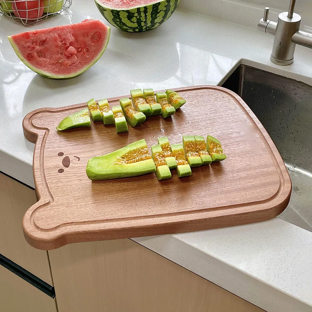 Irregular Cute Lovely Ebony Wood Mould Proof Kitchenware Supplies Food Fruit Vegetables Fesserts Steak Chopping Board