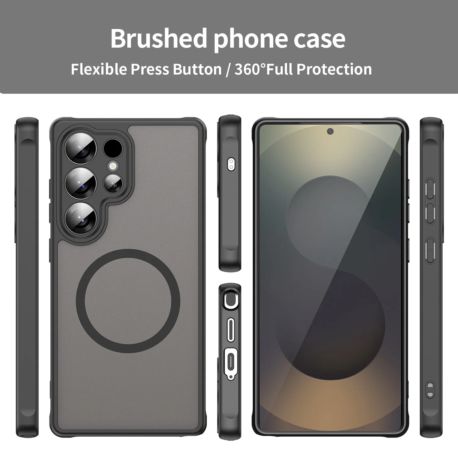 product laudtec skin sensitive magnetic phone case matte semi transparent premium creative protective case for samsung s25 edge ultra-6