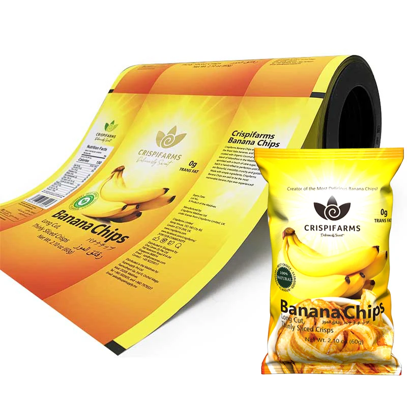 Wholesale Food Grade Printed Chips Packaging Bags Laminate Rolls Pet