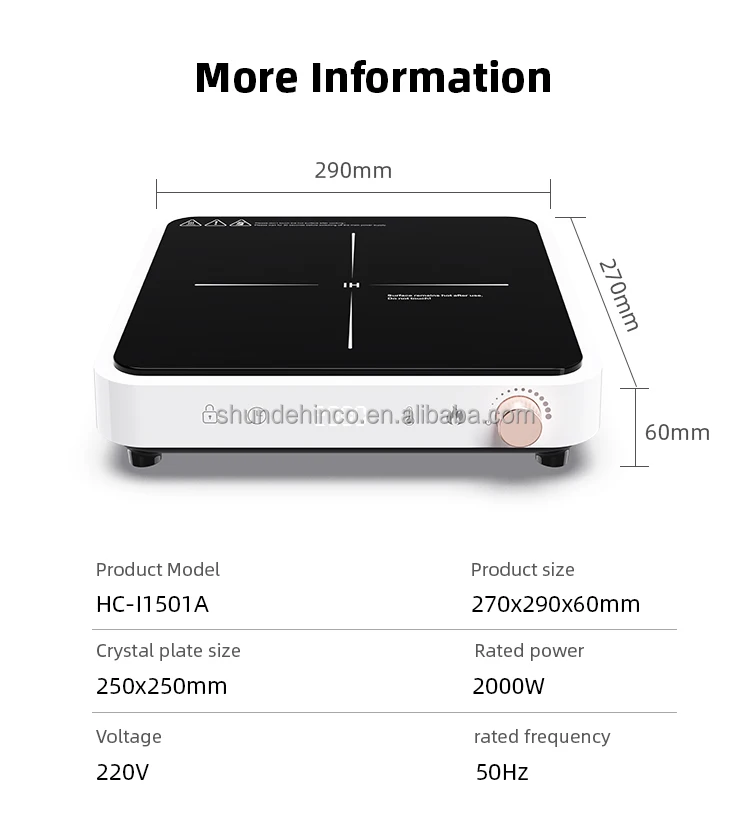 2000W Home Hot Plate Electric Induction Cooktop Portable Kitchen Induction Stove OEM ODM Induction Cooker