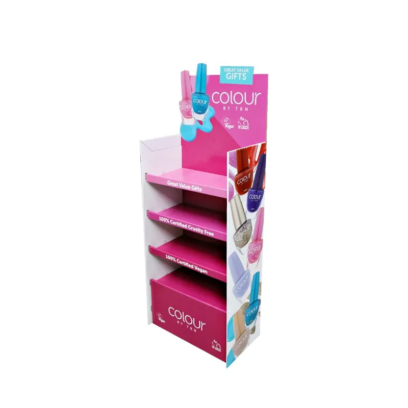 Latest Design Display Stand Promotion Perfume Cosmetic Makeup Cardboard 