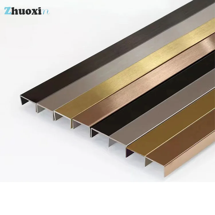 201 304 Stainless Steel Trimming Decorative Gold Steel Strips Hairline  Finish Tile Trim - China Tile Trim, Stainless Steel