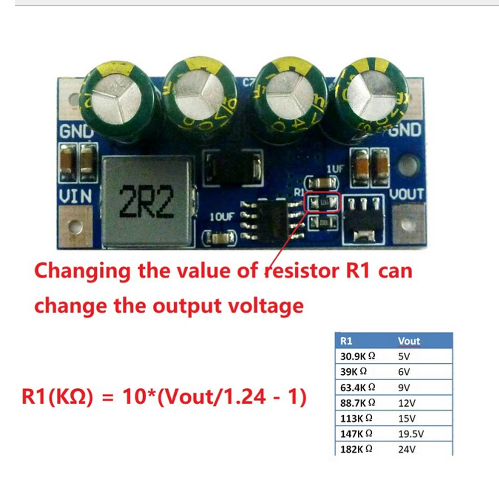Produktbild von 60W DC-DC Boost-Konverter – Step-Up-Modul 3,7–18V Auf 5V/6V/9V/12V/15V/19,5V – 600 KHz, Effizienz Bis 94 %