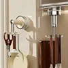Six-claw rotating suction cup hook - translucent gray-white