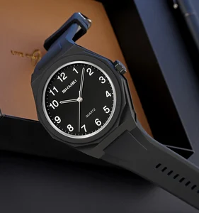 SKMEI 2470 Luxury Sport Quartz Watch 44mm Dial with 5BAR Water Resistant ABS Case Silica Gel Band Boxed