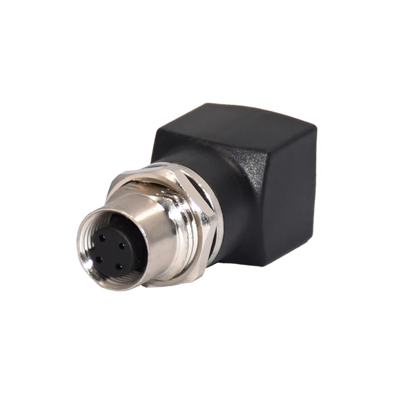 250V M12 PU Shielding Solenoid Valve Connector Female RJ45 ISO IP66