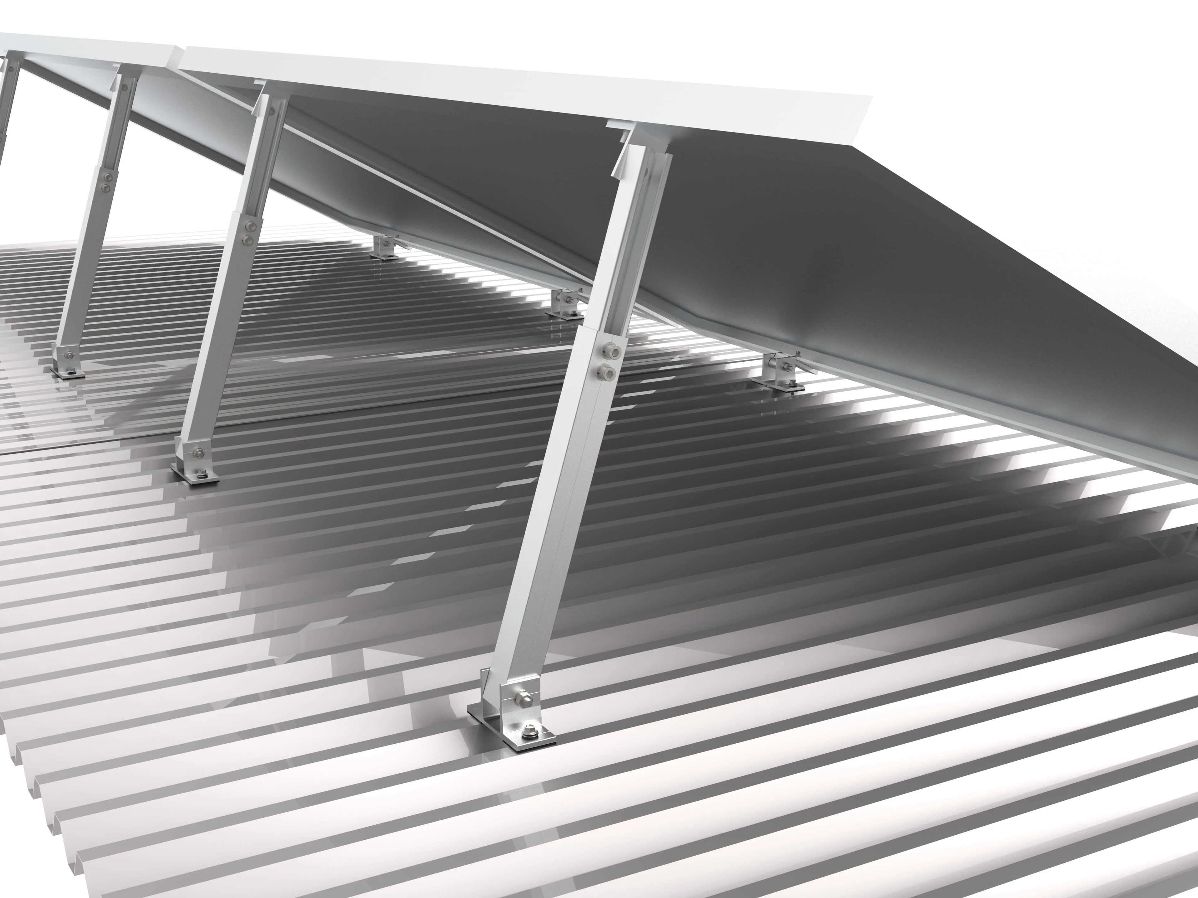 Adjustable Solar Panel Tilt Mount Front Rear Leg Flat Roof Solar System ...