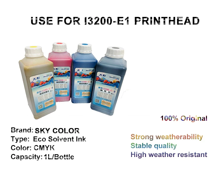 Msds High Quality Pigment Skycolor I3200e1 Outdoor 2years Eco Solvent