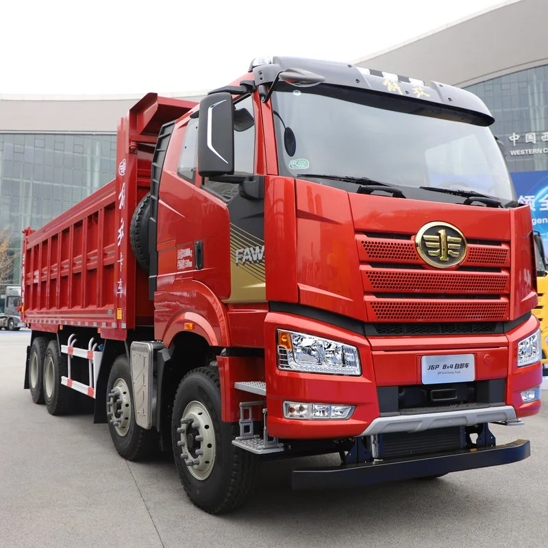 FAW J6 赤 ダンプトラック FAW Truck J6P 560HP Euro 5 41-50t Left-Hand Drive 8x4 Mining Dump