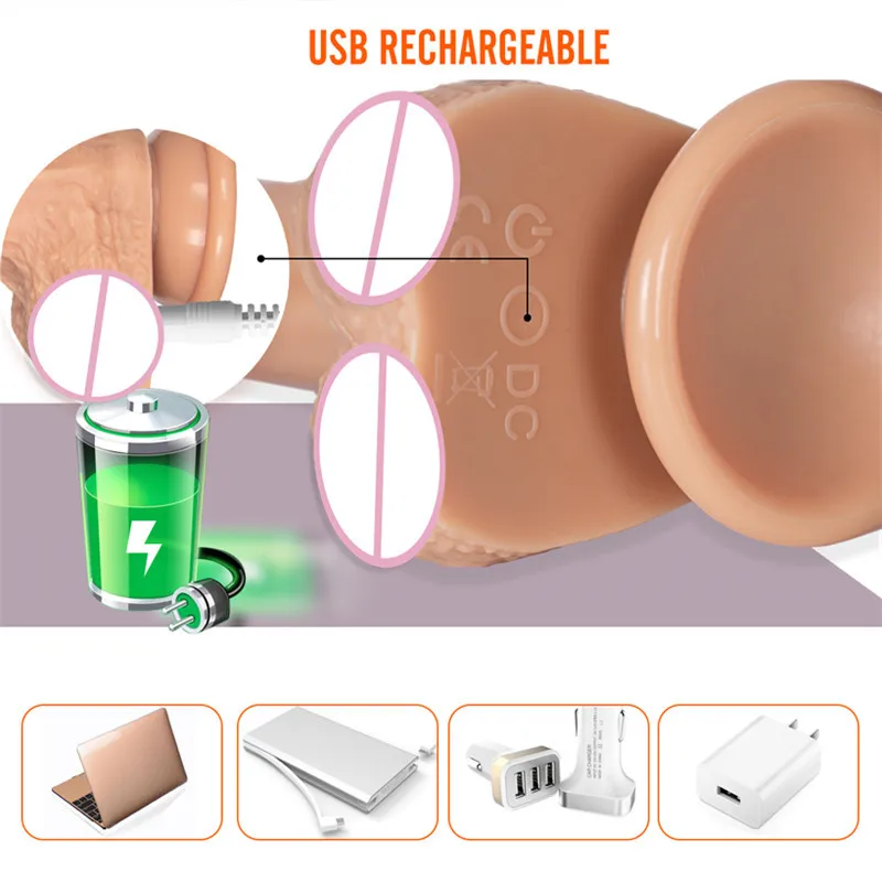 Wireless Remote Control Retractable Swing Dildo Vibrator Warming Thrusting Rotating Vibrating Realistic Dildo for Women Sex Toys