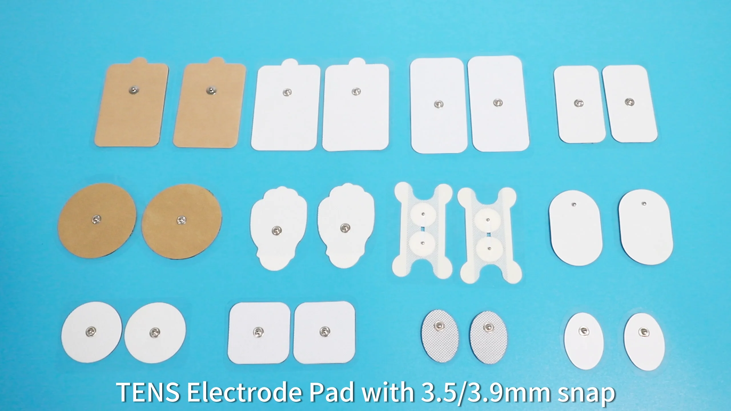 Home Use Physical Therapy Adhesive Tens Snap Pads Ems Electrodes 5x10cm