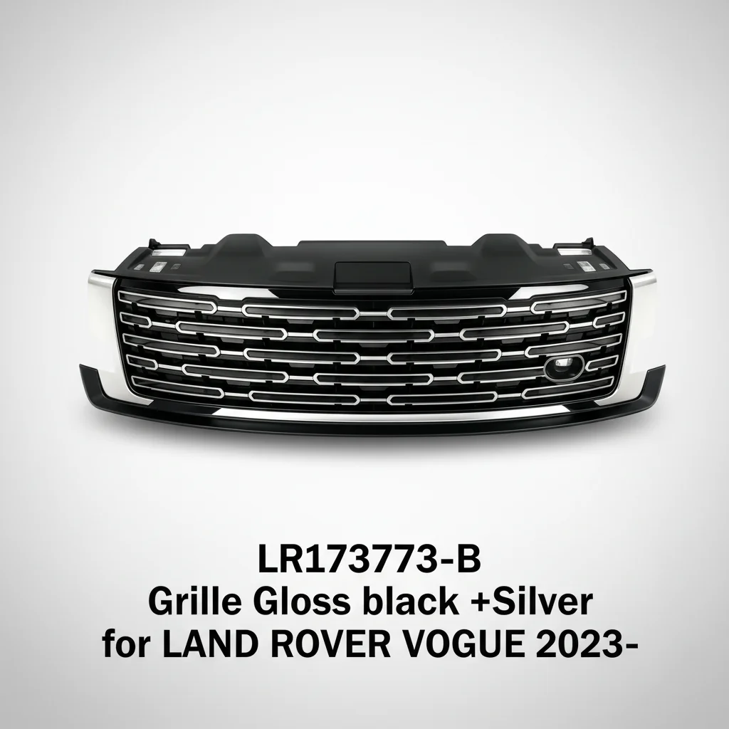 LR173773-B OEM Grade Improved Cooling Efficiency Quality Grille Gloss Black +Silver for LAND ROVER VOGUE 2023-