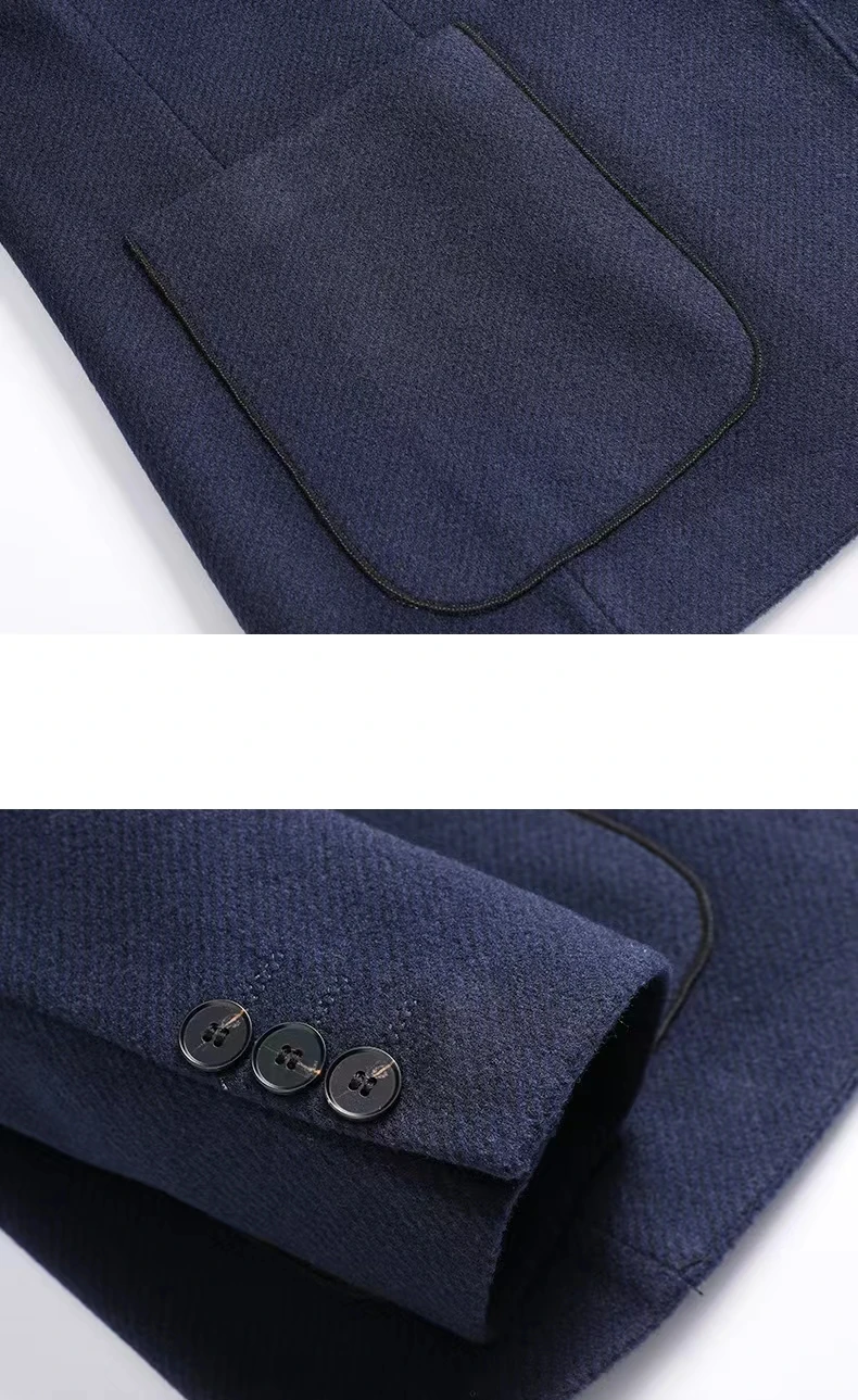 Casual Blazers Men Cashmere Coat British Stylish Vintage Male Business Jacket Handsome Trend Wool Overcoat_voghion.com