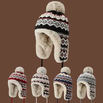 Women's Korean-Style Retro Wool Beanie Cute All-Season Face-Shown Small Knitted Winter Riding Hat Warm Ear Protection Inspired