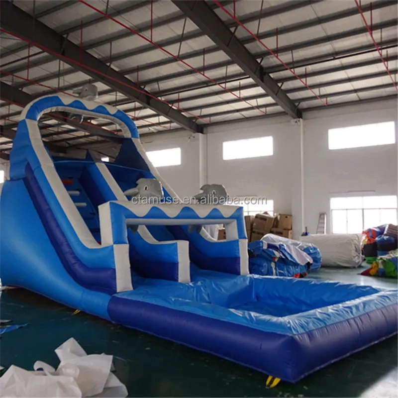 Adult Kids Inflatable Rainbow Water Slide for Water Park