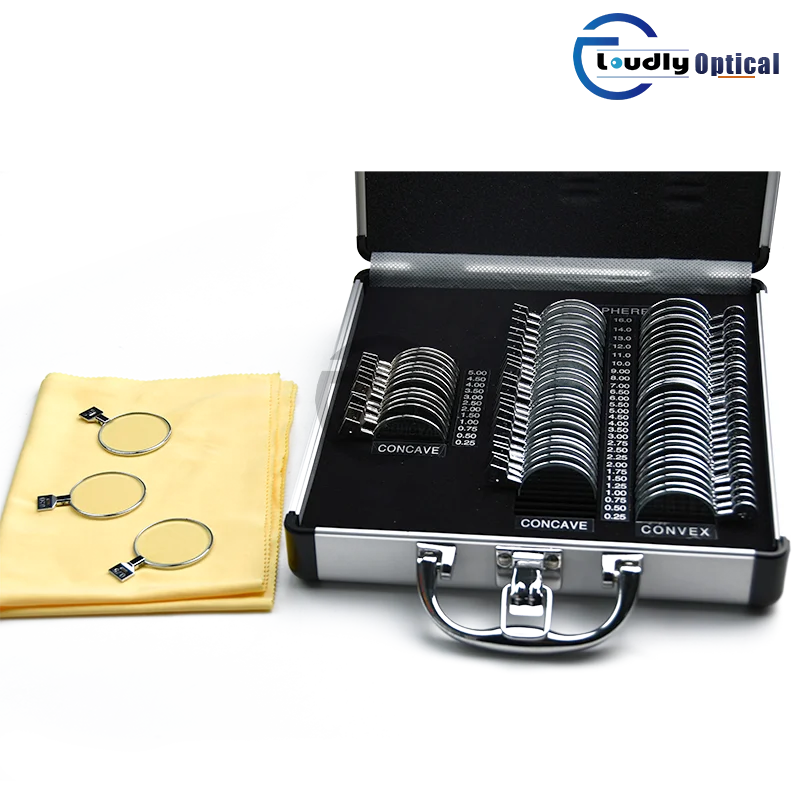 Набор оптических пробных линз из Китая комплект оптометрический прибор для проверки глаз JS-68 с серебристым металлическим