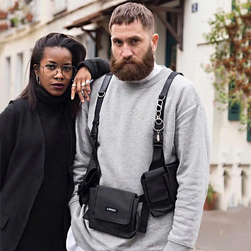 VC Trend Chains Men's Small Shoulder Bag Hip-Hop Streetwear