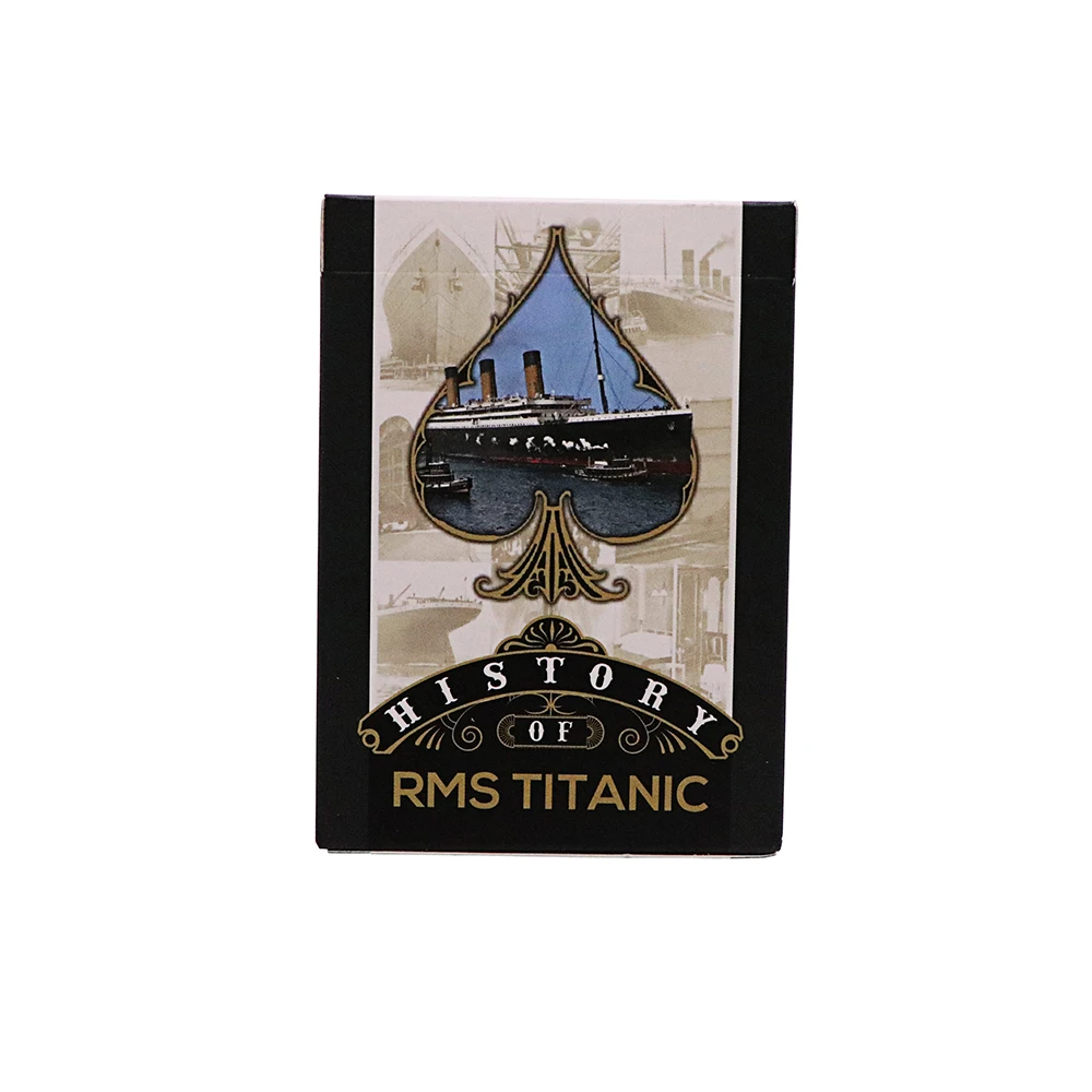 High Quality Titanic Custom Waterproof Playing Cards With  Tuck Case