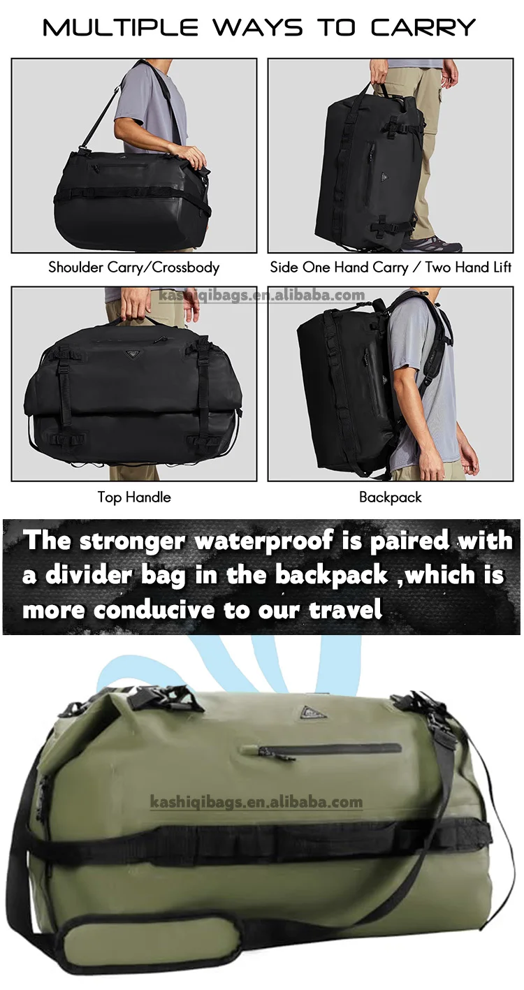 Guardian Fall Protection 00763 Ultra Sack - Large Black Canvas Duffel Backpack For Safety Gear & Tools - View #6