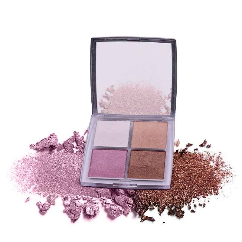 New Professional Cosmetic Eyeshadow Blusher Palette Private Label Vegan Shimmer Powder Blush Highlighter Palette factory