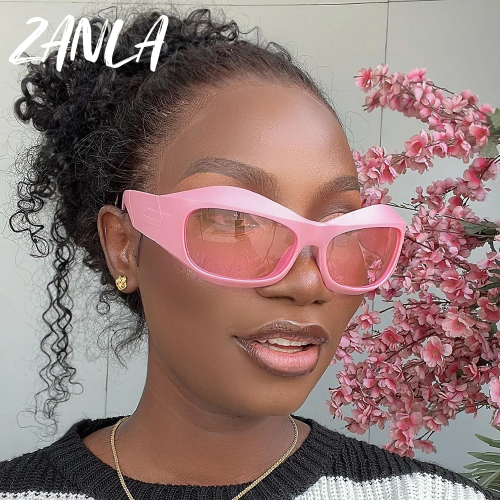 2023 Steampunk Pink Y2k Silver Futuristic Sunglasses