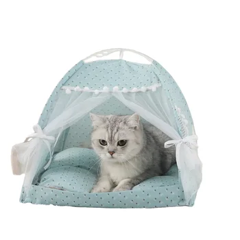 Vendor Cute Light Color Portable Pop Up Pet Crate Dog or Cat Show Tent Polyester Camping Tent for Pets
