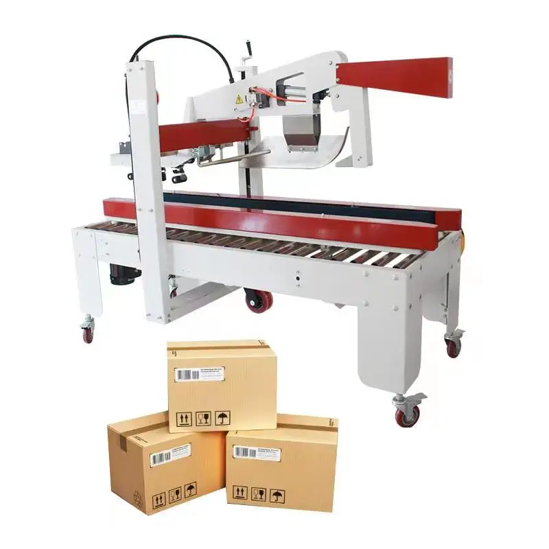 Adhesive Tape Box Case Flaps Folding Seal Packing Machine Carton Sealer Automatic Carton Sealing Machine
