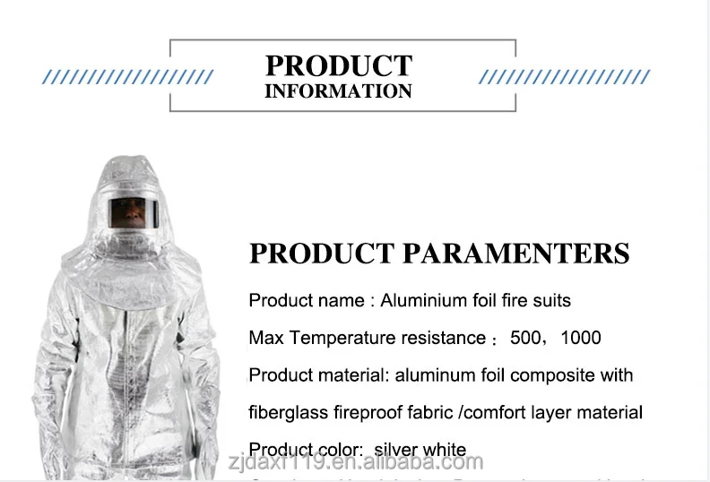 1000 Degrees Anti Radiation Aluminized Fire Fighting Suits Anti Heat Suit Buy Tuta0 Anti